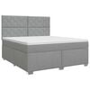 vidaXL Cama box spring com colch&atilde;o Cinzento-claro 160 x 200 cm Tecido