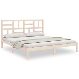 vidaXL Estrutura de cama sem colch&atilde;o 180x200 cm madeira maci&ccedil;a