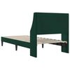vidaXL Estrutura da Cama com cabeceira Verde Escuro 80 x 200 cm Veludo