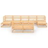 vidaXL 9 pcs conjunto lounge de jardim pinho maci&ccedil;o