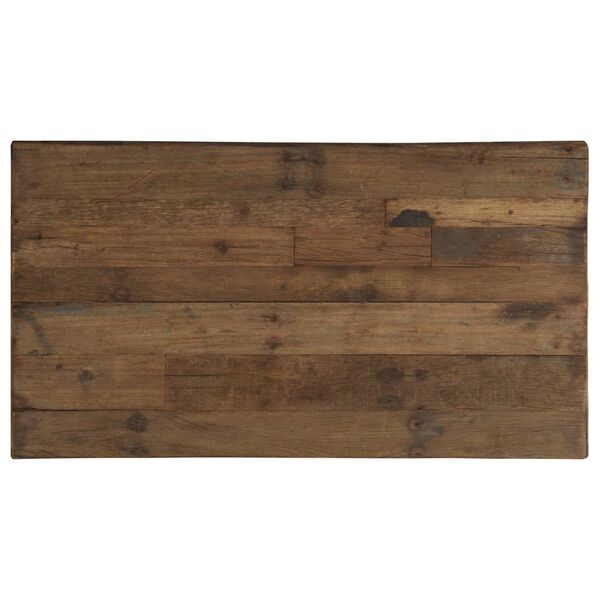 vidaXL Mesa centro Opium madeira recuperada maci&ccedil;a e a&ccedil;o 110x60x35 cm