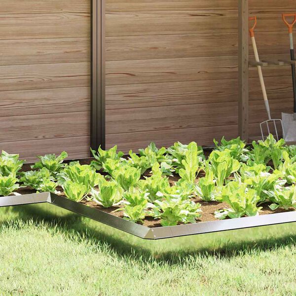 vidaXL Cerca de Caracol 4 pcs Prateado 13,5 x 13,5 x 25 cm