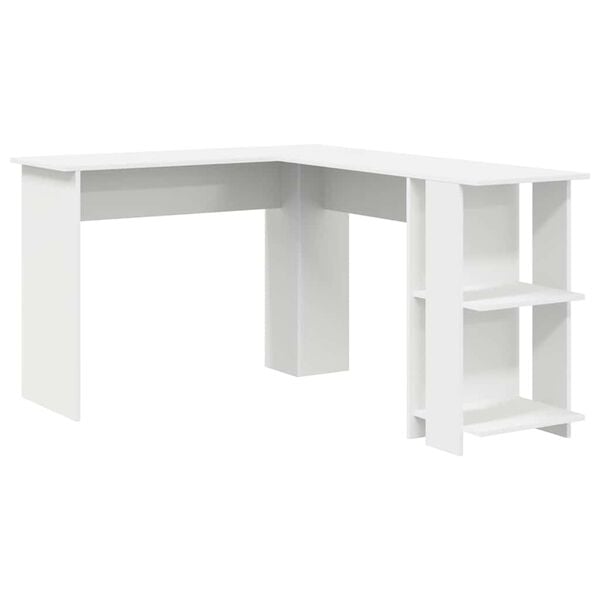 vidaXL Mesa de Canto com Armazenamento Branco 140 x 113,5 x 75 cm
