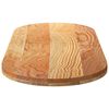 vidaXL Tampo de mesa 140x60x4 cm carvalho maciça oval castanho-claro