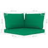vidaXL 6 pcs conjunto lounge de jardim c/ almofad&otilde;es verdes