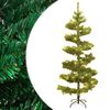 vidaXL &Aacute;rvore de Natal rotativa pr&eacute;-iluminada + suporte PVC verde