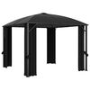 vidaXL Gazebo com cortinas 300x300x265 cm antracite