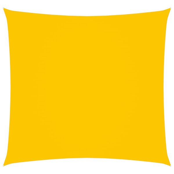 vidaXL Para-sol estilo vela tecido oxford quadrado 5x5 m amarelo