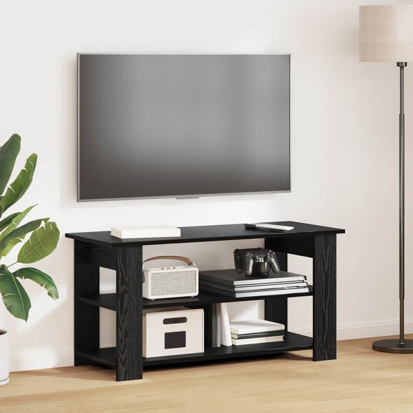 vidaXL Suporte de TV Carvalho Preto 100 x 40 x 50 cm