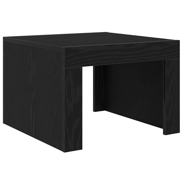 vidaXL Mesa de centro Carvalho Preto 50 x 50 x 35 cm
