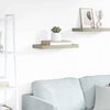 vidaXL Prateleira de parede suspensa 50x23x3,8 cm MDF cor carvalho
