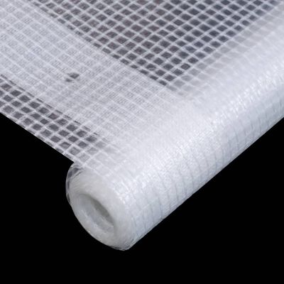vidaXL Lona em tecido imitação de gaze 260 g/m² 3x15 m branco