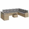 vidaXL 11 pcs conjunto sof&aacute;s de jardim c/ almofad&otilde;es vime PE bege