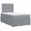 vidaXL Cama box spring com colch&atilde;o Cinzento-claro 120 x 200 cm Tecido