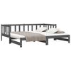 vidaXL Estrutura sofá-cama de puxar 2x(90x200)cm pinho maciço cinzento
