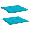 vidaXL Almofad&otilde;es p/ cadeira 2pcs 50x50x4cm tecido turquesa