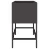 vidaXL Vaso Elevado para Jardim Preto 60 x 26 x 45 cm Aço