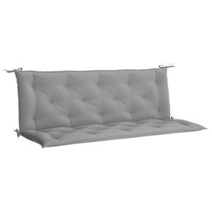 vidaXL Almofad&atilde;o banco jardim 150x(50+50)x7cm tecido oxford cinzento