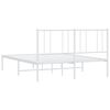 vidaXL Estrutura de cama com cabeceira 140x190 cm metal branco
