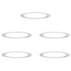 vidaXL adequado para An&eacute;is de &Aacute;rvore Planos 5 unid. Prateado