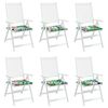 vidaXL Almofadas de cadeira 6 pcs Multicolor 50 x 50 x 4 cm