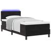 vidaXL Cama Box Spring LED com colch&atilde;o Preto 90 x 190 cm Veludo