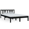 vidaXL Estrutura de cama 120x200 cm madeira maci&ccedil;a preto