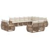 vidaXL Conjunto de Sof&aacute; de Jardim 12 unid. Bege e Branco Creme vime PE