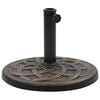 vidaXL Base de guarda-sol redonda poliresina 19 kg bronze