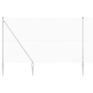 vidaXL Poste de Cerca Prateado