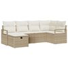 vidaXL Conjunto de Sof&aacute;s 6 unid. 6-N&uacute;mero de lugares Bege e Creme