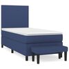vidaXL Cama com molas/colch&atilde;o 80x200 cm tecido azul