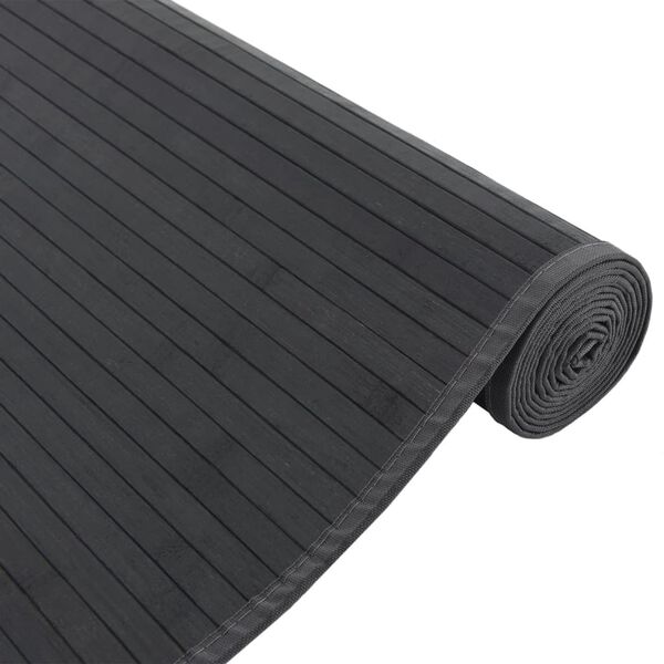 vidaXL Tapete retangular 80x200 cm bambu preto