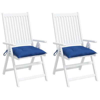 vidaXL Almofadões de cadeira 2 pcs 40x40x7 cm tecido oxford azul
