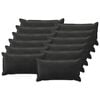 vidaXL Almofada com travesseiro HOUTEN 12 unid. Preto Veludo