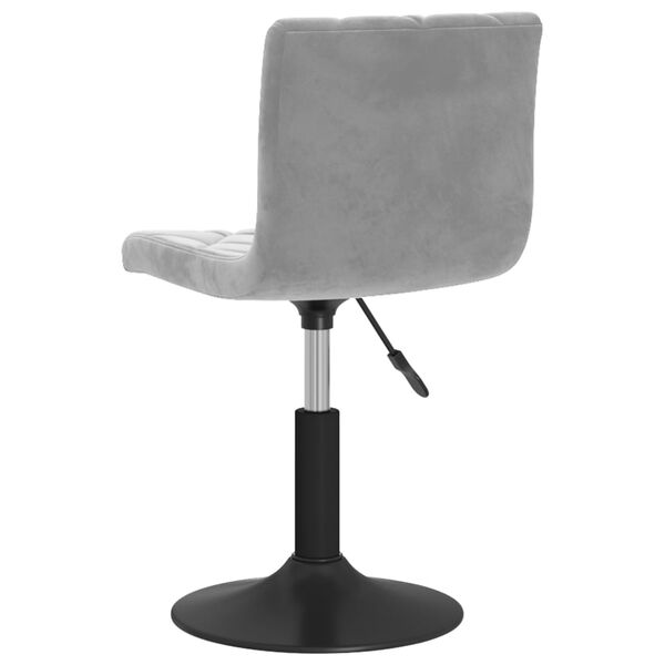 vidaXL Cadeira de jantar girat&oacute;ria veludo cinzento-claro