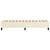 vidaXL Estrutura de cama com molas 100x200 cm couro artificial cor creme
