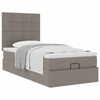 vidaXL Cama otomana com colch&atilde;o 90x200 cm tecido cinza