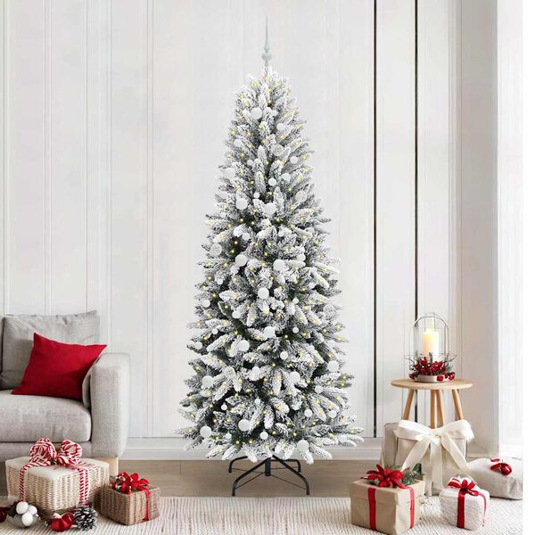 vidaXL &Aacute;rvore de Natal Artificial com 300 LEDs Branco 210 cm