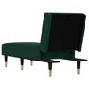 vidaXL Chaise longue veludo verde-escuro