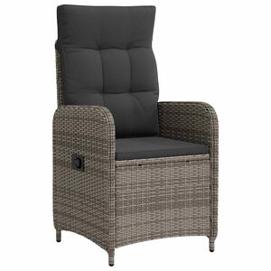 vidaXL Cadeira de Jardim Reclin&aacute;vel Cinza e Cinza Escuro