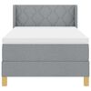 vidaXL Cama com Estrado com colch&atilde;o Cinzento-claro 100 x 200 cm tecido