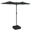 vidaXL Guarda-sol de jardim com cabe&ccedil;a dupla 316x145 cm antracite