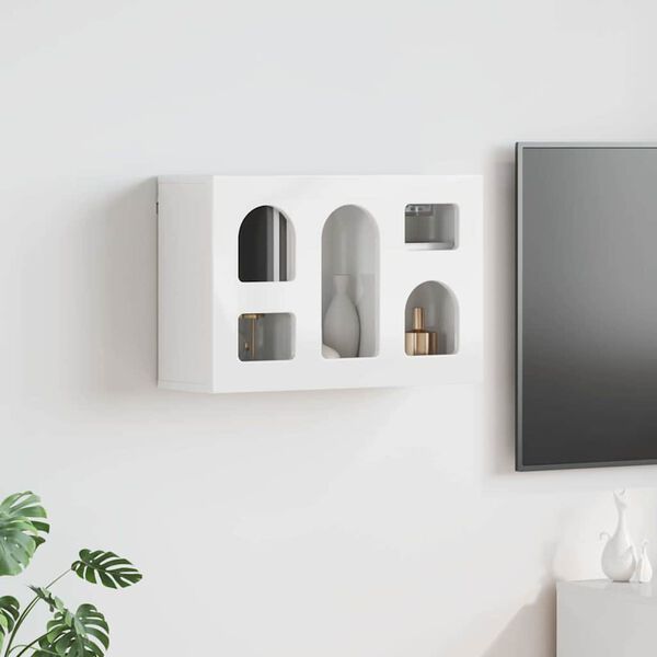 vidaXL Arm&aacute;rio suspenso Branco Brilhante 60 x 20 x 40 cm