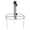 vidaXL Base de guarda-sol c/ estacas p/ poste &Oslash;38/48 mm a&ccedil;o prateado