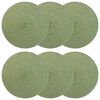 vidaXL Sousplat de Juta 6 unid. Verde-azeitona 100% Juta Tossa