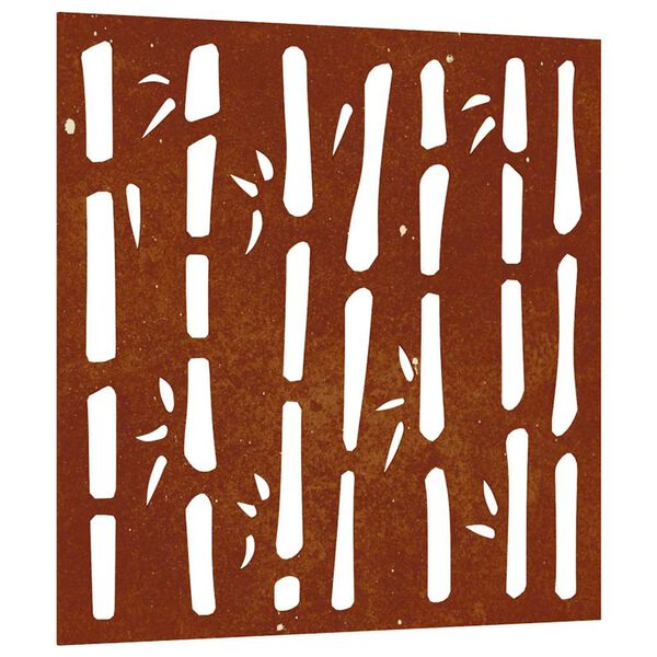vidaXL Decora&ccedil;&atilde;o p/ muro de jardim 555x55 cm a&ccedil;o corten design bambu