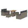 vidaXL Conjunto de Sof&aacute; de Jardim com almofada 8 pcs Cinzeto