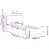 vidaXL Estrutura de Cama Infantil com Cabeceira Rosa 90 x 200 cm PU