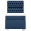 vidaXL Cama com molas/colch&atilde;o 80x200 cm tecido azul